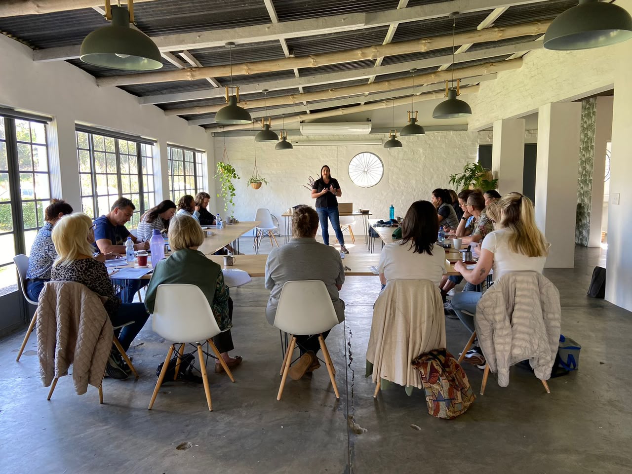 Sasja facilitating a Wings with Roots training session